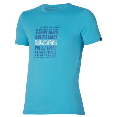 Camisa Mizuno Athletics Tee Hombre Azules - Chile M189BLCWZH
